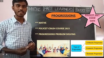 Polycet crash course || Progressions - Maths || Polytechnic entrance exam || Free learners