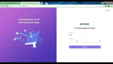 ECOM GPON OLT Configuration with VLAN
