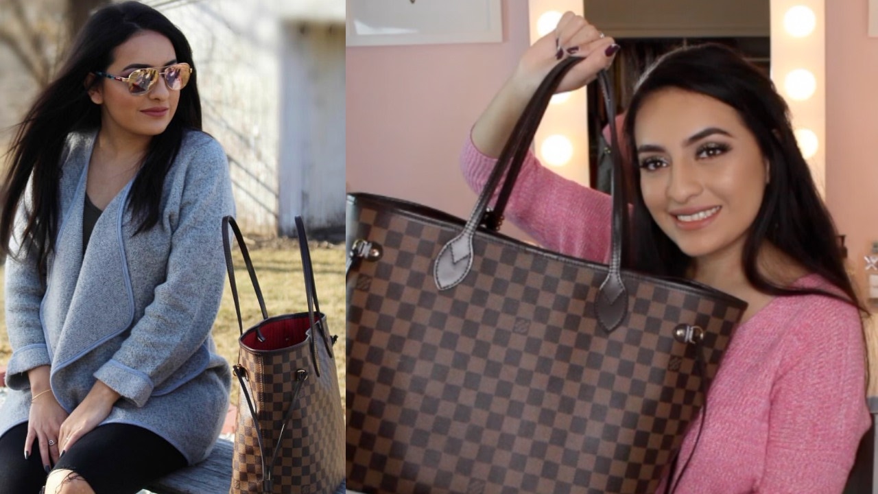 WHATS IN MY PURSE? + A BASE SHAPER?! | LOUIS VUITTON NEVERFULL MM | - YouTube