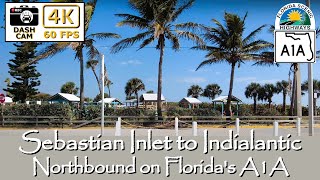 Dash Cam on Florida Scenic Highway A1A: Sebastian Inlet to Indialantic, Florida