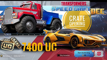 BGMI Transformer Crate Opening Speed Drift I 7400 UC (affordable price) | Bumblebee dacia scene