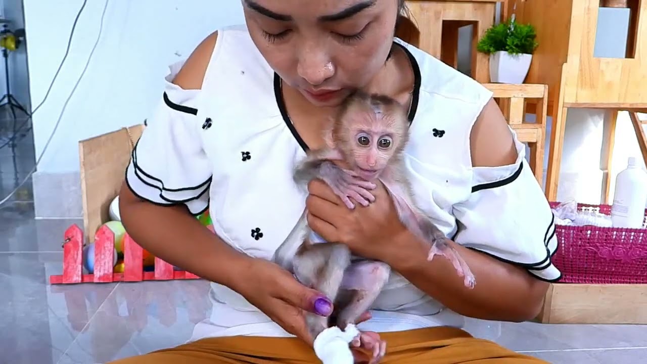 Pity baby Jella is not yet able to drink milk