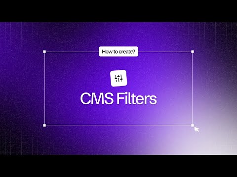 How to Create Filters with CMS - YouTube