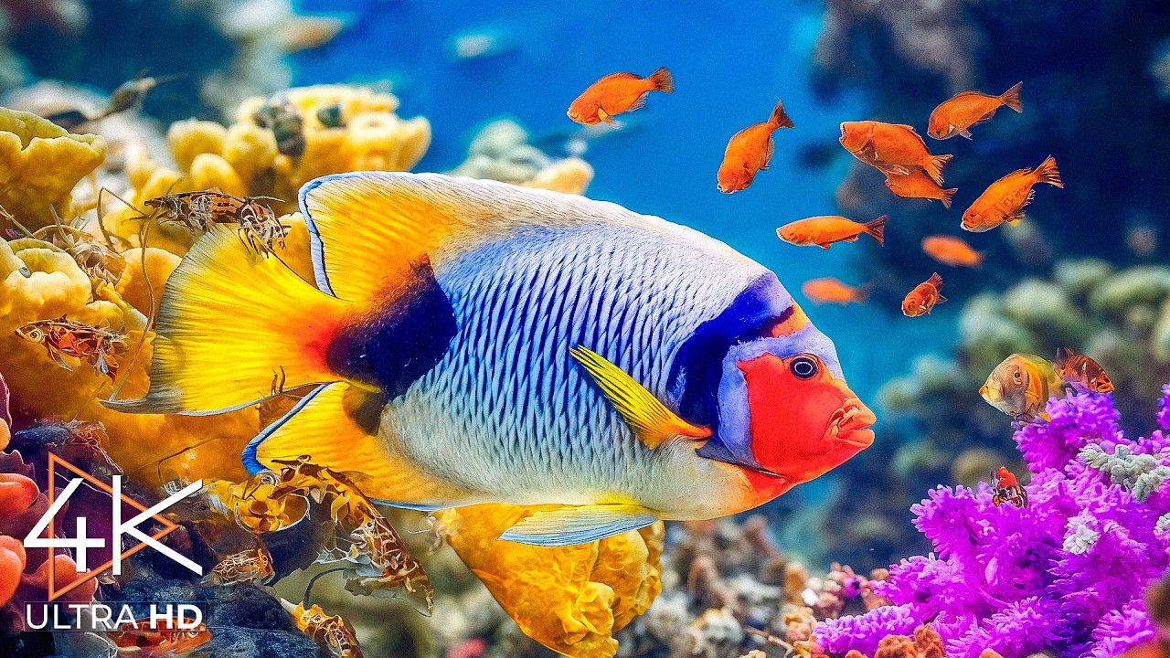 Полюбуйтесь морскими животными в лучшем аквариуме в формате 4K ULTRA HD. Погрузитесь в завораживающи