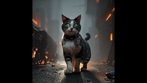 Cat Cute Feline Mouse Catcher Mecha Mech Robots in the Sky Mortal Wombat surrounded by explosions in