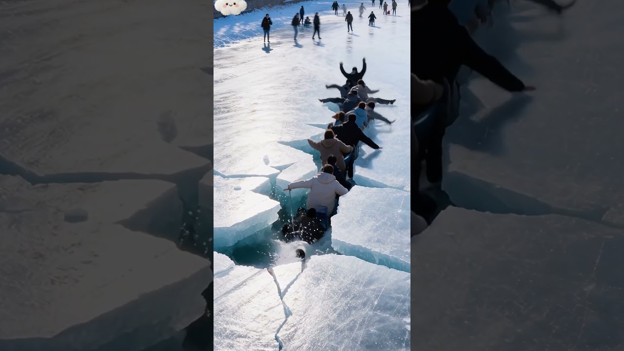 When ice - skating in winter, pay attention to safety. 