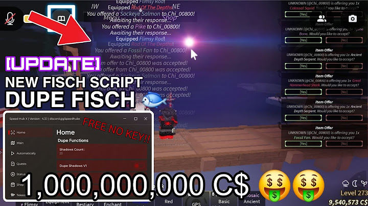 [UPD] Fisch Script GUI Pastebin | FASTEST AUTO FISH AUTOSELL FISH DUPE *NO KEY*