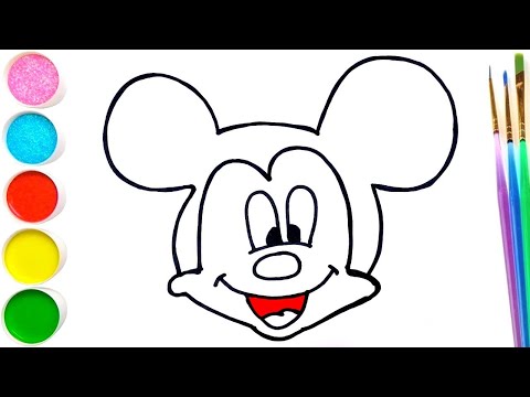 Chuột Mickey Tô Màu - Cách vẽ chuột MICKEY và tô màu cho trẻ em