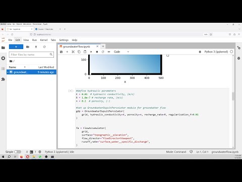 Groundwater flow modeling using Dupuit approximation with Python and Landlab  - Tutorial