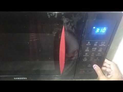 How to set a 60-minute manual timer in a Samsung convection microwave