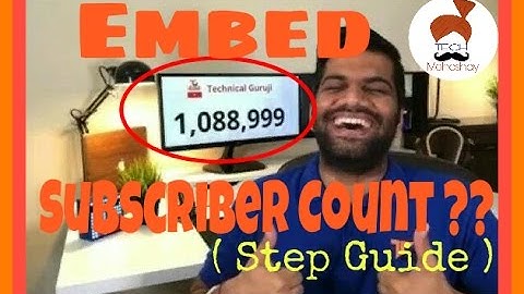 (Hindi) How to embed / setup a  live subscriber count to website or blog ? | step by step guide