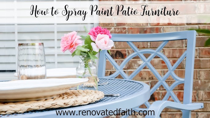 Spray Painting A Metal Outdoor Patio Set