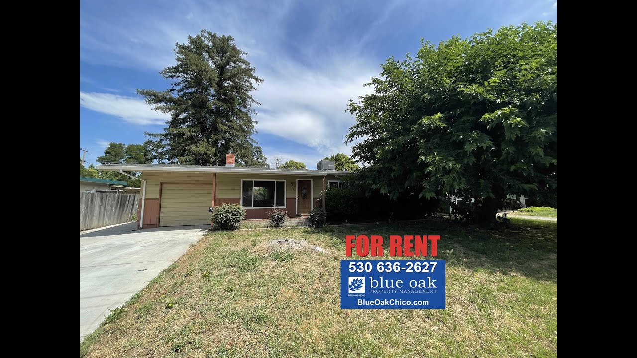 Chico Homes for Rent 3 bed 1 bath 1292 Howard Dr YouTube