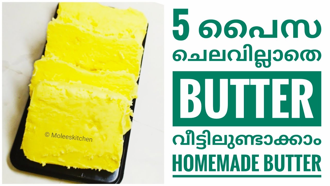homemade butter പാൽപ്പാടയിൽ നിന്നും വെണ്ണ Butter From Milk In