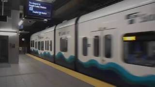 Link light rail train departing Capitol Hill