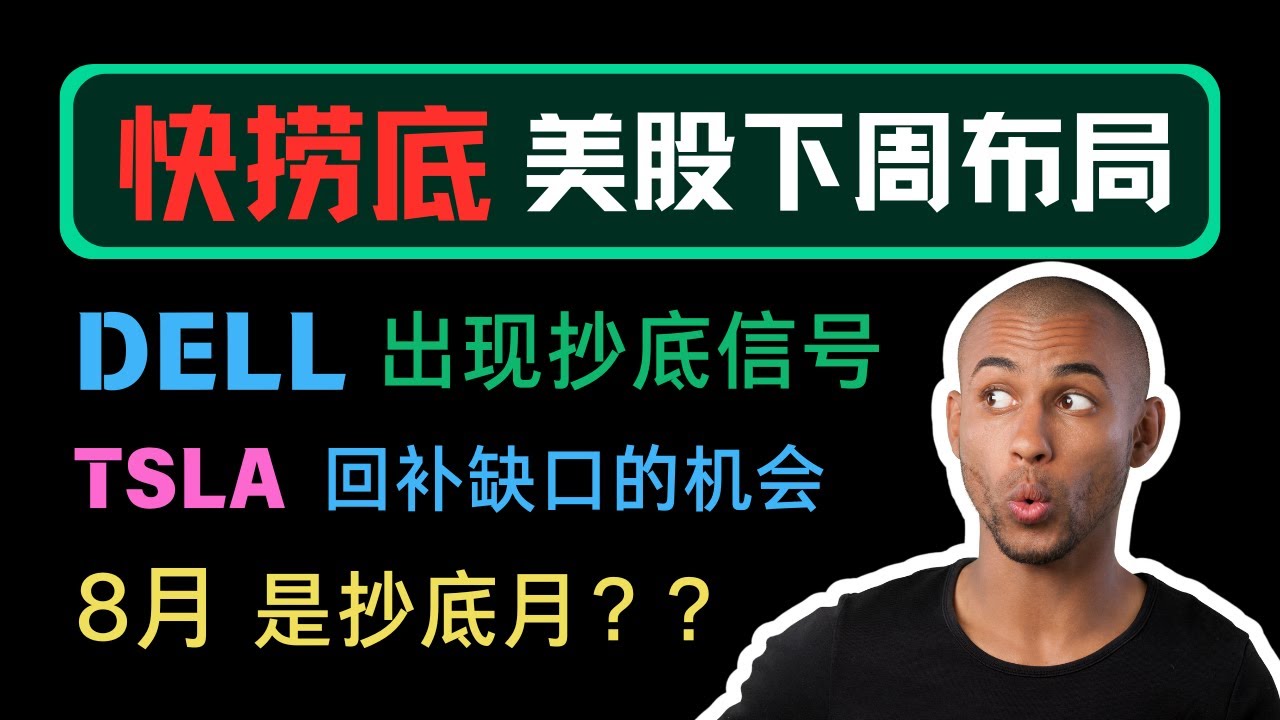 美股 如期止跌，下一步捞底？这些票有抄底信号，交易点位分享！本期股票TSLA JPM DELL MSTR AMZN AAPL BABA GME