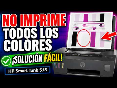 Impresora hp smart 515 no imprime todos los colores