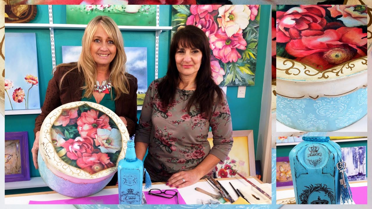 Transferencia de Imagenes - Texturas - Botellas Pintadas -