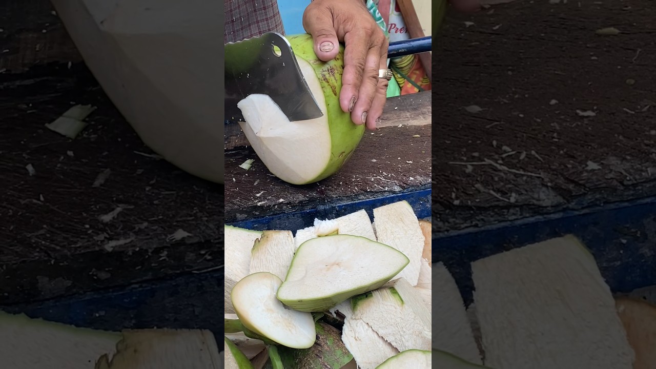 Super sharp knife coconut cutting 