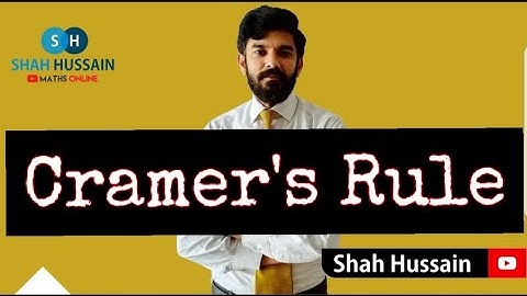 Solution of System of linear equations by CRAMER