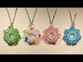 Colgante Estrella 7 puntas Swarovski 7 pointed Beaded Star Pendant Tutorial