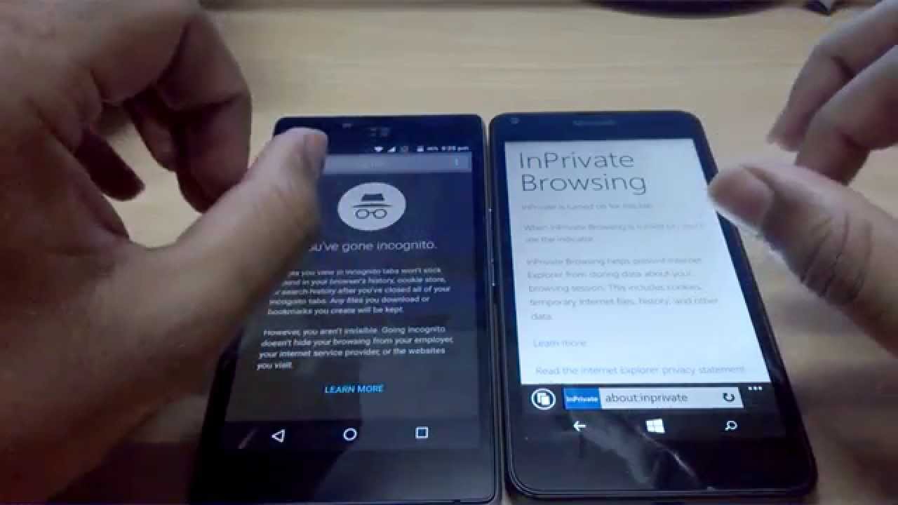 229) Activate Incognito mode on windows phone(I.E.) & android(Chrome ...