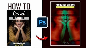 How to Create Glitch Effect in Photoshop | Emotional Poster Design Tutorial Tutorial