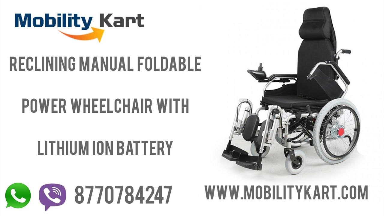 New Reclining Power Wheelchair Elevating Footrests Lithium Ion