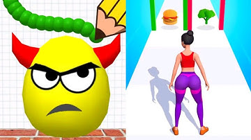 Draw To Smash Logic Puzzle VS Twerk Race 3D Satisfying ASMR Gameplay (Android, ios) (New Update)