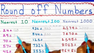 Round Off Rounding Off Numbers Round Off Examples 10 100 1000 Round Off Number Worksheet