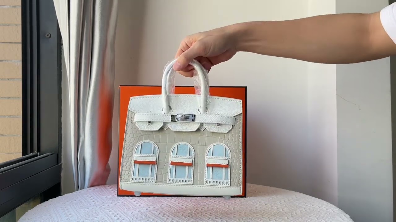 Hermes Limited Edition Birkin 20 Sellier Bag Neige (Snow) White Faubou –  Mightychic