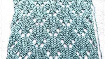 Симпатичный ажурный узор на лицевой глади 🎀 Для вязания джемперов, маечек