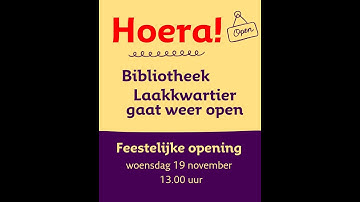 Laakkwartier Library reopened....