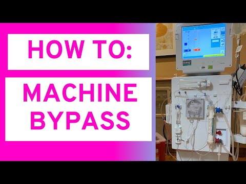 DIALYSIS: HOW TO PUT MACHINE IN BYPASS FOR BATHROOM BREAK by Nurse Lindsey.  REAL DIALSYIS MACHINE