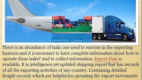 Export Data for analyzing trading market more accurately