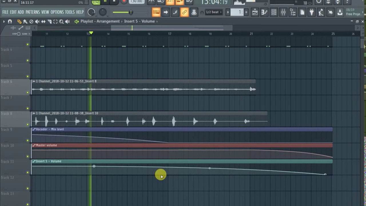 Как сохранять fl studio 20. Automation clip в FL Studio 20. Volume FL Studio. Дорожки FL Studio 20. Звуковая дорожка фл студио.