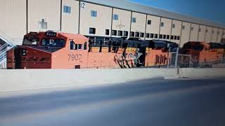 BNSF ES44DC H3 #7907 from Panhandle train collision 2016 (official video)