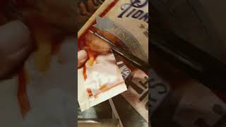 cutting a biscuit gravy mix pack #cutting #cut #shorts cutting a biscuit gravy mix pack #cutting #cut #shorts