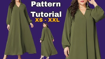 Sew Your Own Maxi Dress with These Easy Pattern-Making Steps! Sizes XS, S, M, L, XL, and XXL