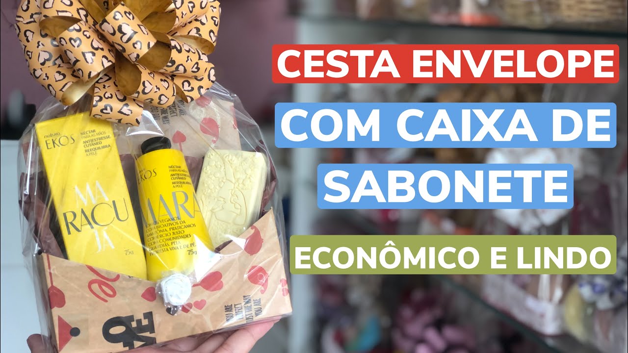 APRENDA A FAZER CESTA ENVELOPE COM CAIXA DE SABONETE PARA DEIXAR SEUS KITS LINDOS