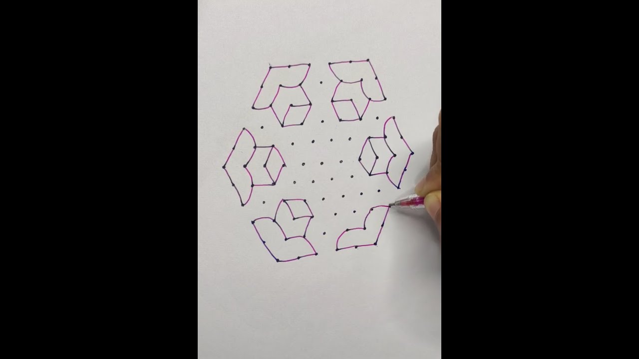 11×6#rangoli #muggulu #art #drawing#feb21 #kolam 