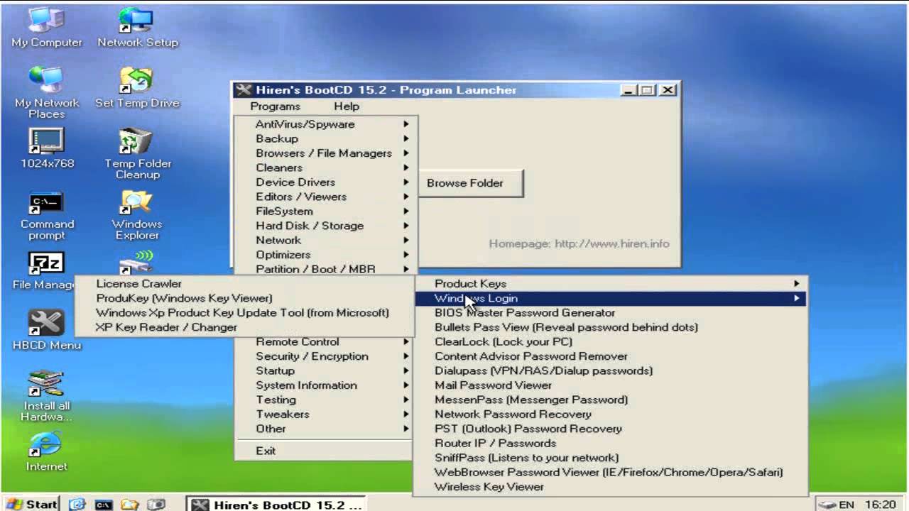 Cambiar borrar o quitar contrase a de inicio de windows7 xp con hiren s