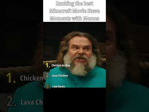 Ranking the best Minecraft Movie Steve Moments with Memes #ranking #funny #shorts