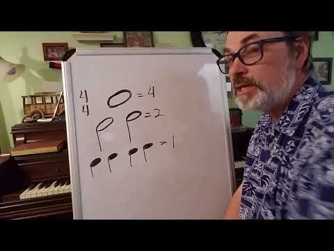 Music Theory:  Whole, Half, Quarter, Eighth Notes