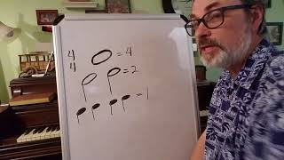 Music Theory:  Whole, Half, Quarter, Eighth Notes