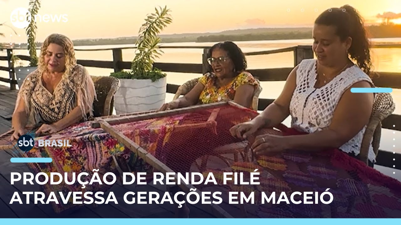 Renda filé, tipo de bordado, vira patrimônio cultural alagoano | #SBTBrasil