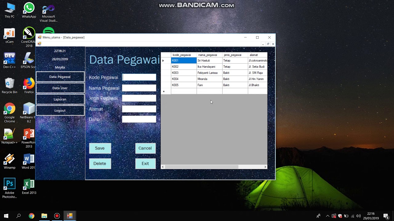 Project UAS Pemrograman Visual Data Pegawai STMIK Royal Kisaran - YouTube