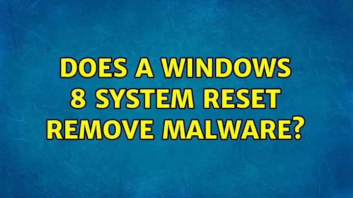 Does a Windows 8 system reset remove malware? (2 Solutions!!)