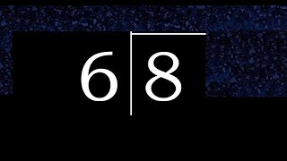 Dividir 8 entre 6 division inexacta con resultado decimal de 2 numeros con procedimiento