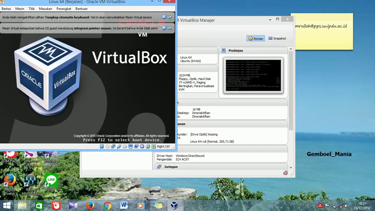 Tutorial Cara Instal Linux Ubuntu Di VirtualBox - YouTube